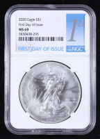 2020 American Silver Eagle, First Day of Issue (NGC MS69) at PristineAuction.com