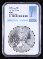 2020 American Silver Eagle, First Day of Issue (NGC MS69) at PristineAuction.com