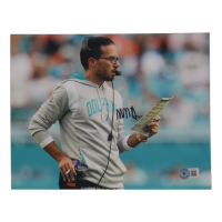 Mike McDaniel Signed Dolphins 8x10 Photo (Beckett) at PristineAuction.com