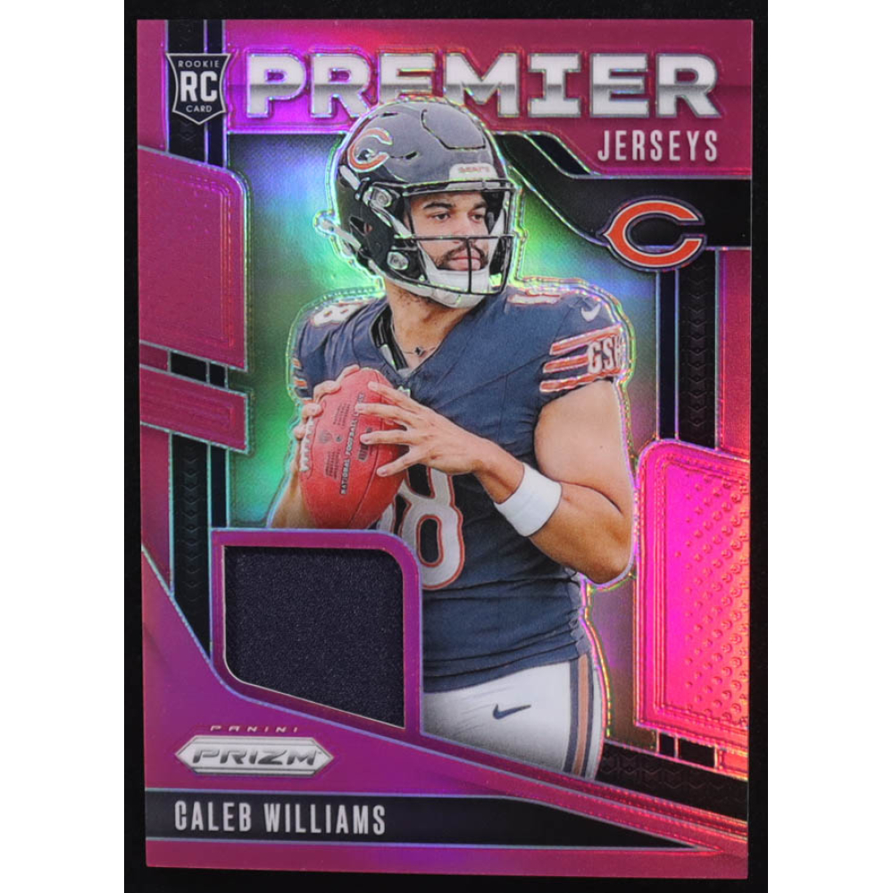 Caleb Williams 2024 Panini Prizm Premier Jerseys Pink #PJ-CWS RC at PristineAuction.com