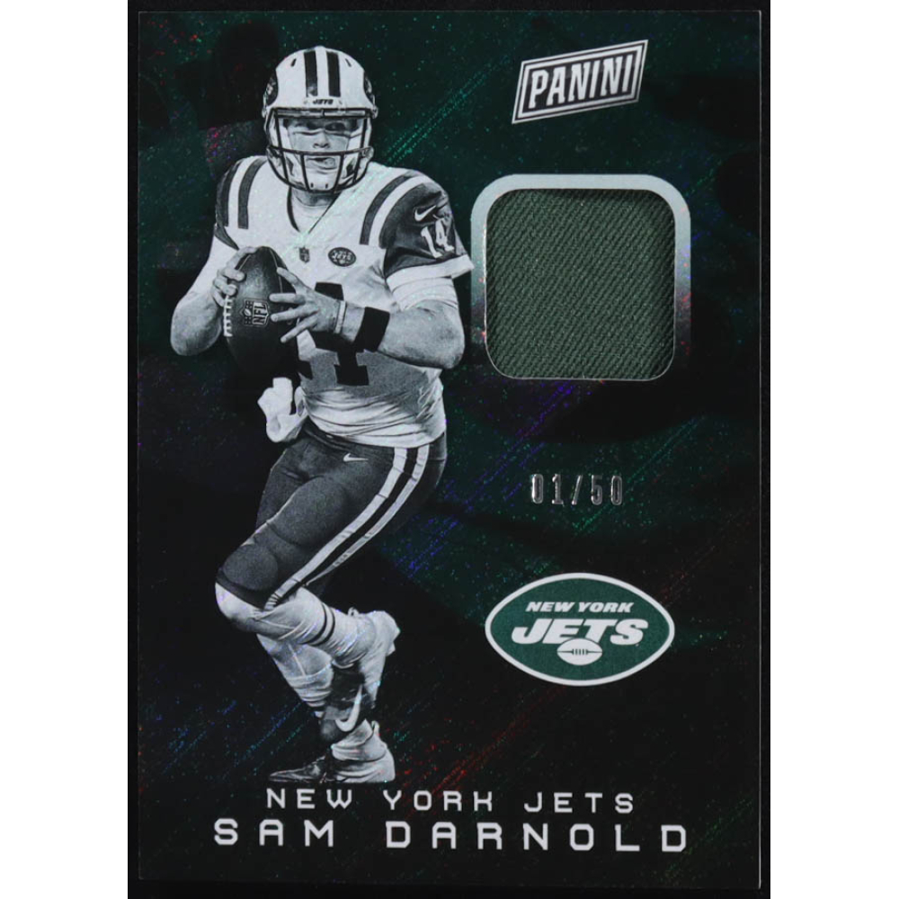 Sam Darnold 2019 Panini The National Jersey Patch Memorabilia #SD #01/50 at PristineAuction.com