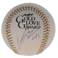 Carlos Santana Signed Gold Glove Award Baseball (PSA) at PristineAuction.com