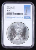 2020 American Silver Eagle, First Day of Issue (NGC MS69) at PristineAuction.com