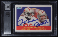 Joe Montana / Jerry Rice Signed 1990 Fleer #397 Super Bowl MVP's (BGS Encapsulated) at PristineAuction.com