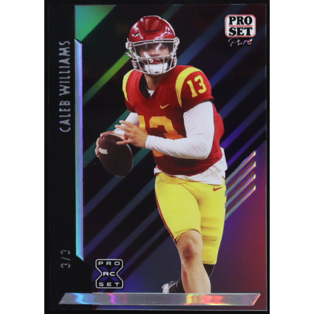 Caleb Williams 2024 Leaf Pro Set Pure Bronze Spectrum XRC Holo #117 RC #3/3 at PristineAuction.com