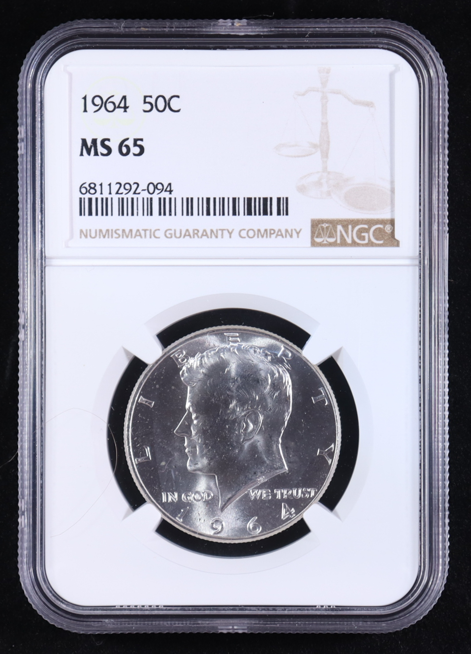 1964 Kennedy Silver 50C Half Dollar (NGC MS65) at PristineAuction.com 1964 Kennedy Silver 50C Half Dollar (NGC MS65) at PristineAuction.com