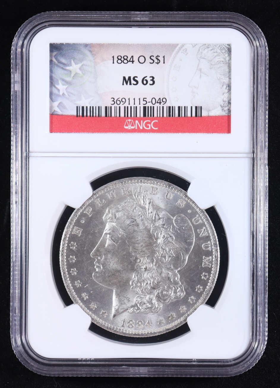 1884-O Morgan Silver $1 Dollar (NGC MS63) at PristineAuction.com 1884-O Morgan Silver $1 Dollar (NGC MS63) at PristineAuction.com