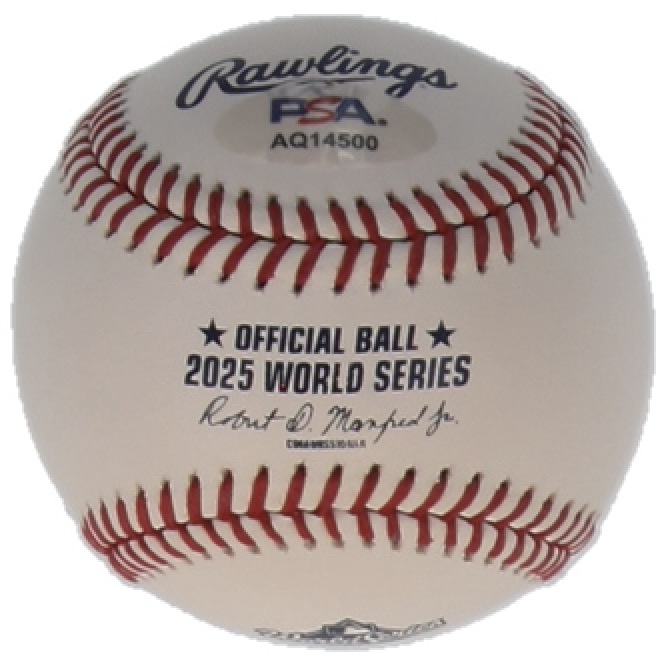 Hyeseong Kim Signed 2025 World Series Baseball (PSA) at PristineAuction.com Hyeseong Kim Signed 2025 World Series Baseball (PSA) at PristineAuction.com
