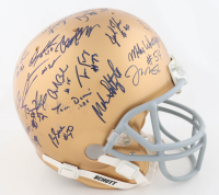 1977 Notre Dame Fighting Irish National Champions Full-Size Authentic On-Field Helmet Signed By (30+) With Joe Montana, Jim Browner, Dave Vinson, Kevin Hart (JSA) at PristineAuction.com