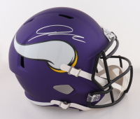 Jordan Addison Signed Vikings Full-Size Speed Helmet (JSA) at PristineAuction.com