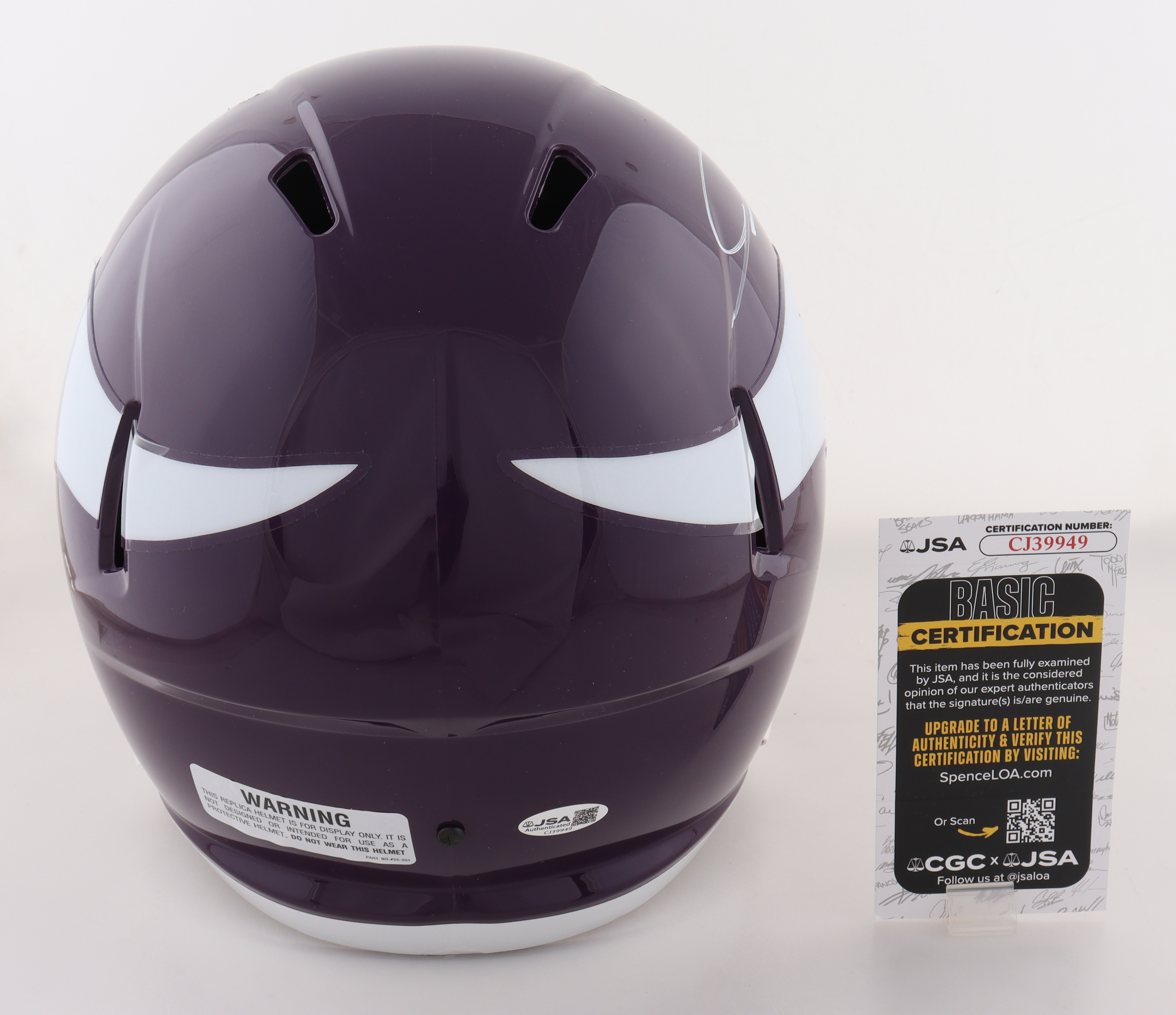 Jordan Addison Signed Vikings Full-Size Speed Helmet (JSA) at PristineAuction.com Jordan Addison Signed Vikings Full-Size Speed Helmet (JSA) at PristineAuction.com