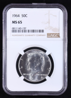 1964 Kennedy Silver 50C Half Dollar (NGC MS65) at PristineAuction.com