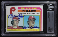 Pete Rose / Steve Carlton Signed 1982 Topps #636 (BGS Encapsulated) at PristineAuction.com