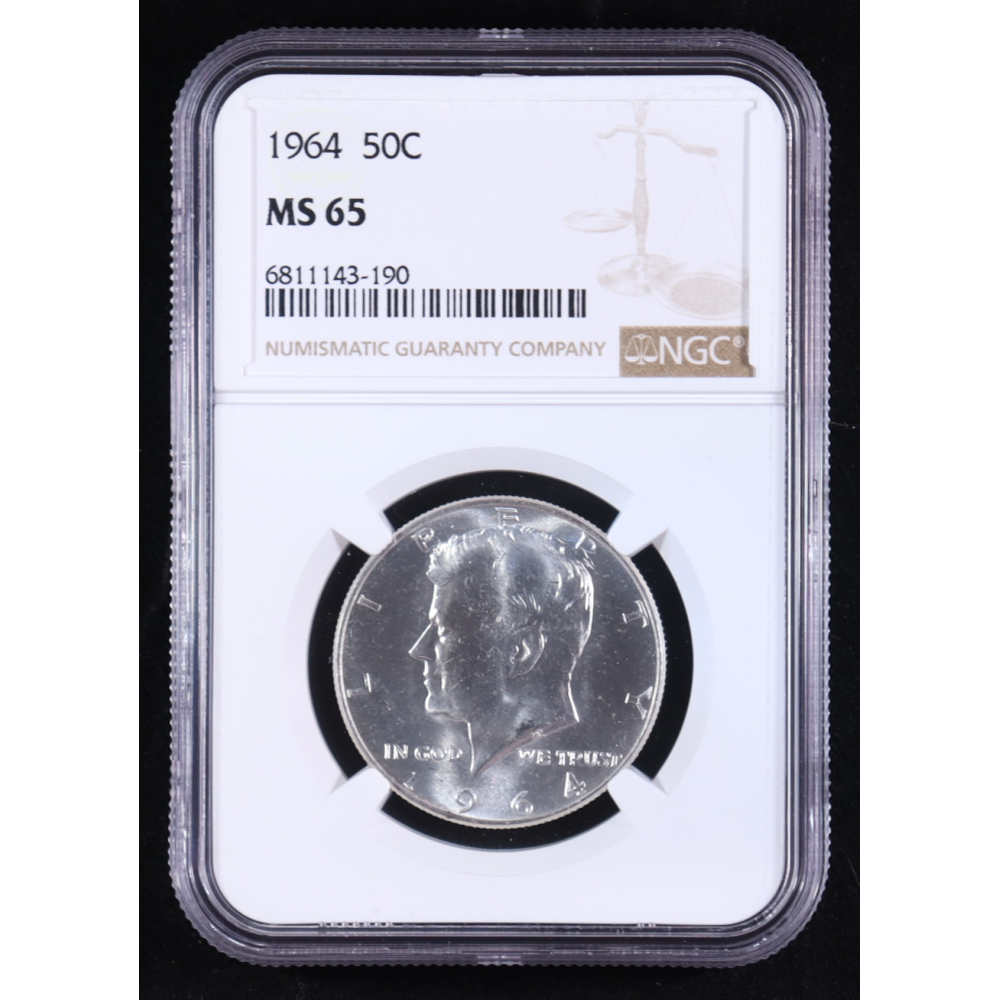 1964 Kennedy Silver 50C Half Dollar (NGC MS65) at PristineAuction.com