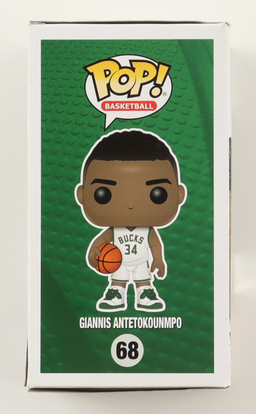 Giannis Antetokounmpo Signed Bucks #68 Funko Pop! Vinyl Figure (Beckett) at PristineAuction.com Giannis Antetokounmpo Signed Bucks #68 Funko Pop! Vinyl Figure (Beckett) at PristineAuction.com