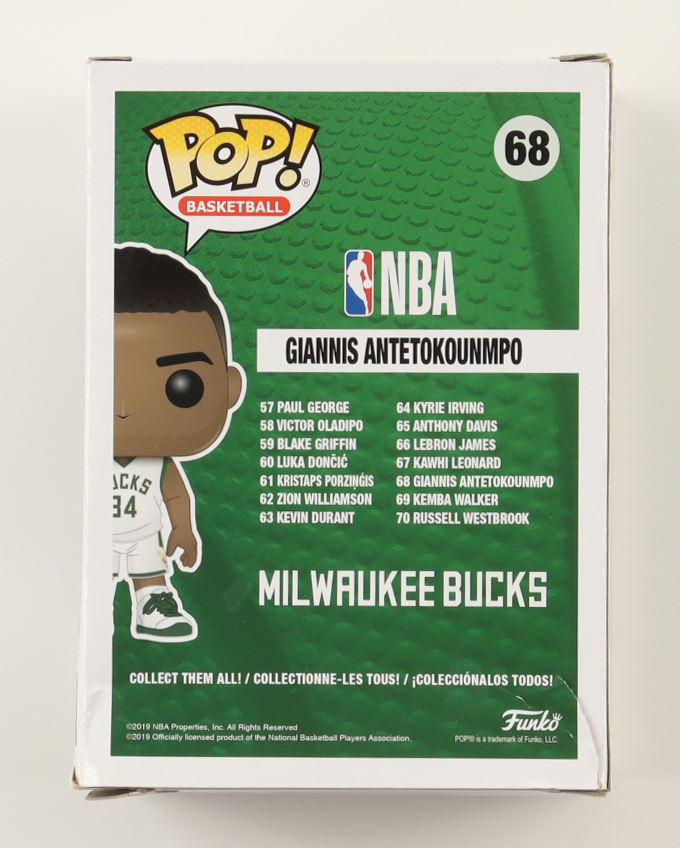 Giannis Antetokounmpo Signed Bucks #68 Funko Pop! Vinyl Figure (Beckett) at PristineAuction.com Giannis Antetokounmpo Signed Bucks #68 Funko Pop! Vinyl Figure (Beckett) at PristineAuction.com