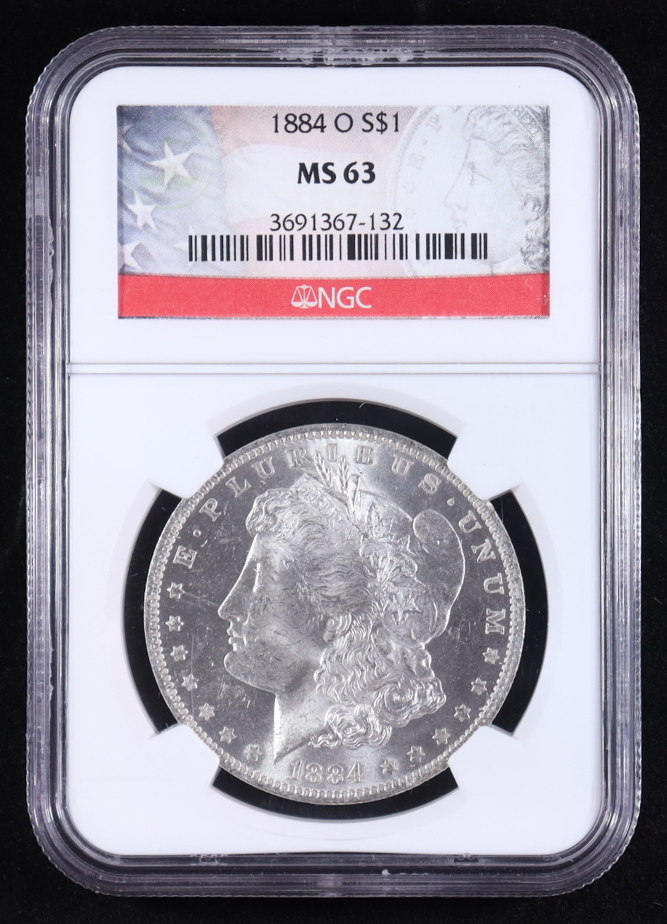 1884-O Morgan Silver $1 Dollar (NGC MS63) at PristineAuction.com 1884-O Morgan Silver $1 Dollar (NGC MS63) at PristineAuction.com