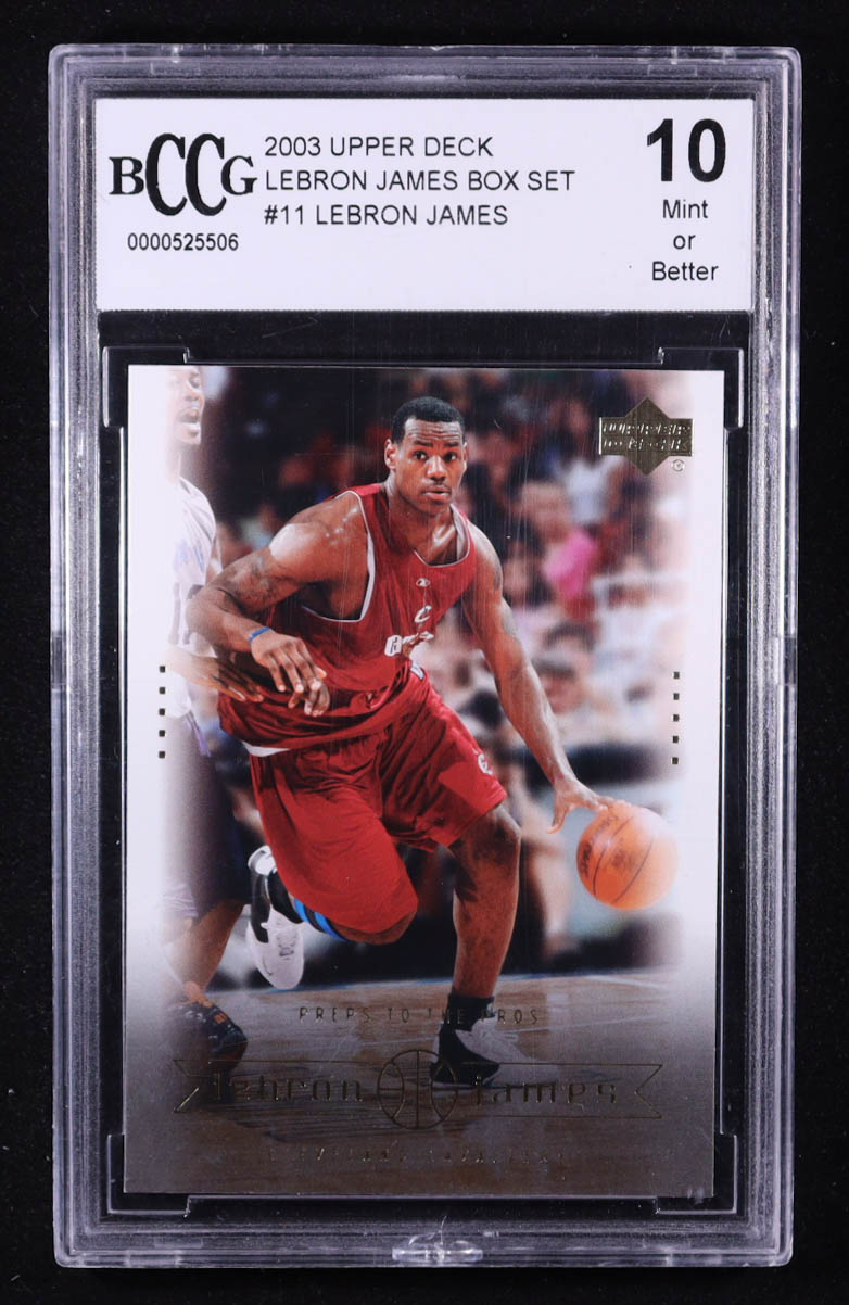 LeBron James 2003-04 Upper Deck LeBron James Box Set #11 RC (BCCG 10) at PristineAuction.com LeBron James 2003-04 Upper Deck LeBron James Box Set #11 RC (BCCG 10) at PristineAuction.com