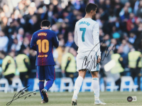 Lionel Messi & Cristiano Ronaldo Signed 12x16 Photo (Beckett) at PristineAuction.com