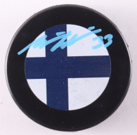 Michelle Karvinen Signed Finland Logo Hockey Puck (Premium Autographs) at PristineAuction.com