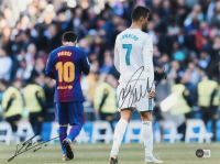 Lionel Messi & Cristiano Ronaldo Signed 12x16 Photo (Beckett) at PristineAuction.com