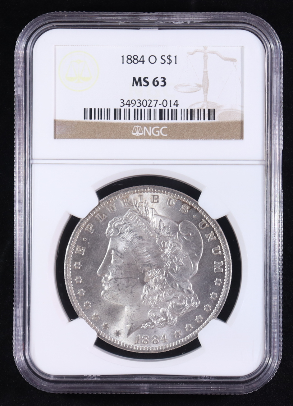 1884-O Morgan Silver $1 Dollar (NGC MS63) at PristineAuction.com 1884-O Morgan Silver $1 Dollar (NGC MS63) at PristineAuction.com