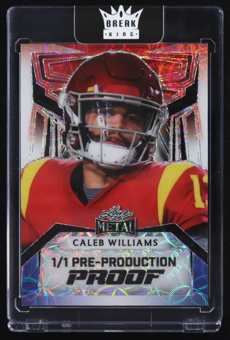 Caleb Williams Leaf Metal Pre-Production Proof #A099774 RC #1/1 at PristineAuction.com Caleb Williams Leaf Metal Pre-Production Proof #A099774 RC #1/1 at PristineAuction.com