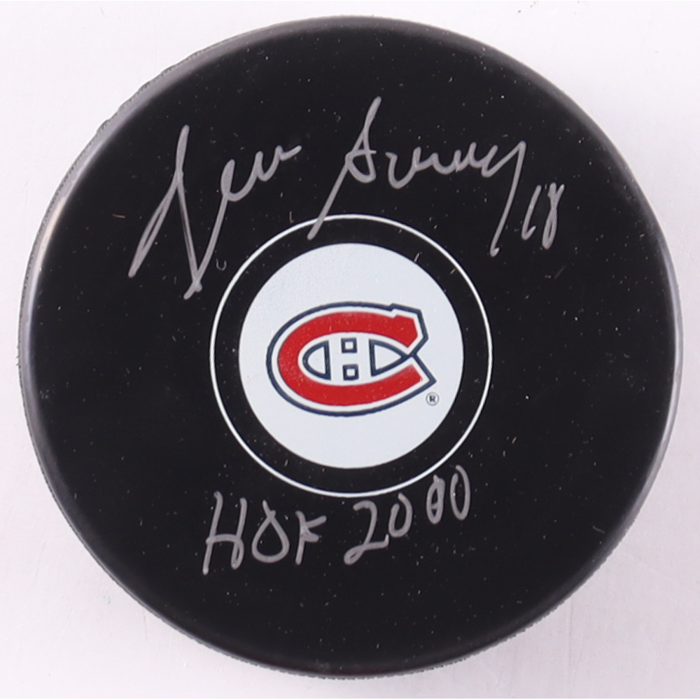 Denis Savard Signed Canadiens Logo Hockey Puck Inscribed "HOF 2000" (Premium Autographs) at PristineAuction.com