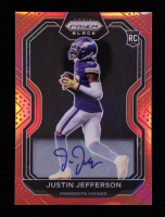 Justin Jefferson 2020 Panini Prizm Black Signatures Red #9 #08/99 RC at PristineAuction.com