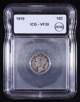 1919 Mercury Silver 10C Dime (ICG VF30) at PristineAuction.com