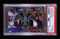 Chad Johnson / Ray Lewis 2024 Panini Spectra Rivals Materials Neon Splatter #11 #4/8 (PSA 9) at PristineAuction.com