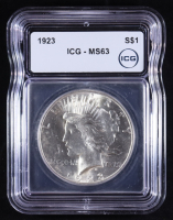 1923 Peace Silver $1 Dollar (ICG MS63) at PristineAuction.com