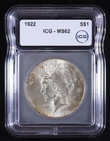 1922 Peace Silver $1 Dollar (ICG MS62) at PristineAuction.com