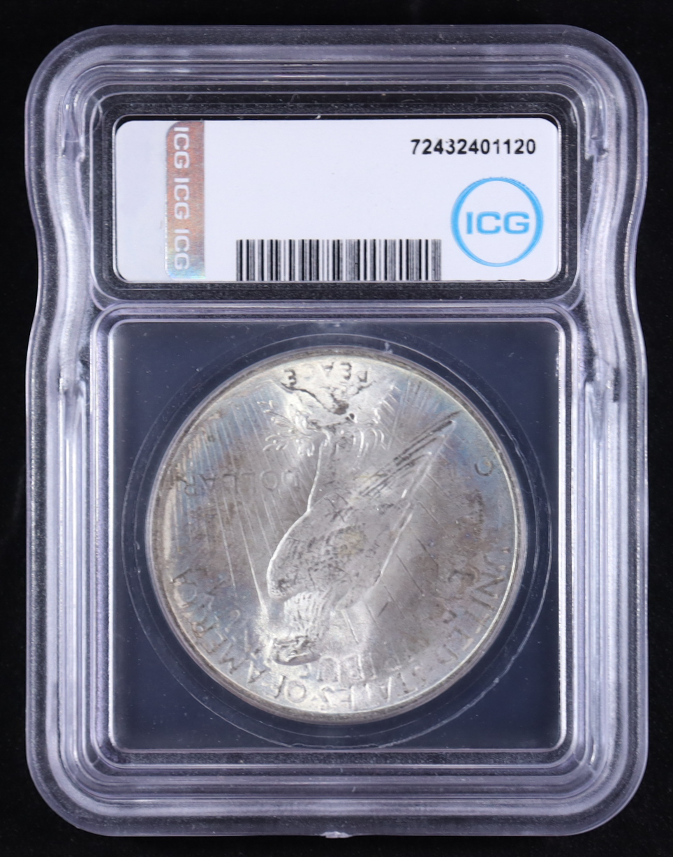 1922 Peace Silver $1 Dollar (ICG MS63) at PristineAuction.com 1922 Peace Silver $1 Dollar (ICG MS63) at PristineAuction.com