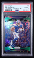 Malik Nabers 2024 Panini Prizm Fireworks Prizms Green #21 RC (PSA 10) at PristineAuction.com