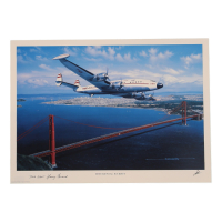Larry Girard Signed Stan Stokes "Sentimental Journey" Lithograph Inscribed "TWA CAPT." (AIV) at PristineAuction.com