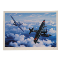 Joe Foss Signed Stan Stokes "Tough As Nails" Lithograph Inscribed "CMH" (AIV) at PristineAuction.com