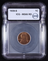 1939-S Lincoln Wheat 1C Cent (ICG MS66 RD) at PristineAuction.com