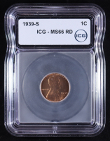 1939-S Lincoln Wheat 1C Cent (ICG MS66 RD) at PristineAuction.com