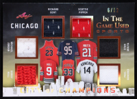 2018 Leaf In the Game Used Sports City of Champions Chicago Bronze #CC05 #6/12 Michael Jordan / Bobby Hull / Richard Dent / Scottie Pippen / Stan Mikita / Paul Konerko at PristineAuction.com