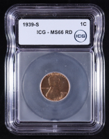 1939-S Lincoln Wheat 1C Cent (ICG MS66 RD) at PristineAuction.com