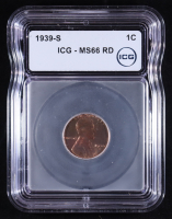 1939-S Lincoln Wheat 1C Cent (ICG MS66 RD) at PristineAuction.com