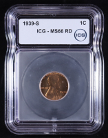 1939-S Lincoln Wheat 1C Cent (ICG MS66 RD) at PristineAuction.com