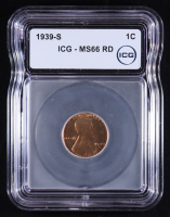 1939-S Lincoln Wheat 1C Cent (ICG MS66 RD) at PristineAuction.com