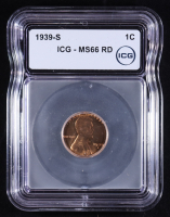1939-S Lincoln Wheat 1C Cent (ICG MS66 RD) at PristineAuction.com