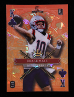 Drake Maye 2024 Wild Card 5 Card Draw Stacked Deck King Of Clubs Orange #SDPC-DMN #3/5 RC at PristineAuction.com