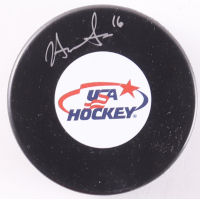 Hayley Scamurra Signed Team USA Logo Hockey Puck (Premium Autographs) at PristineAuction.com