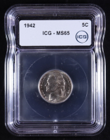 1942 Jefferson 5C Nickel, Type 1 (ICG MS65) at PristineAuction.com