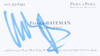 Christian Bale Signed "American Psycho" Business Card (Beckett) at PristineAuction.com