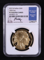 2019 W Buffalo .9999 Fine G$50 - Edmund C. Moy Signed Label (NGC PF70 Ultra Cameo) at PristineAuction.com